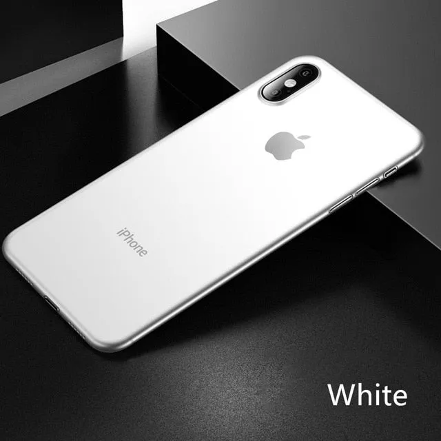 0.26mm Ultra Thin Original PP Case On The For iphone X XR XS Max Full Cover For iphone 6 6s 7 8 PLus Matte Shockproof Slim Case