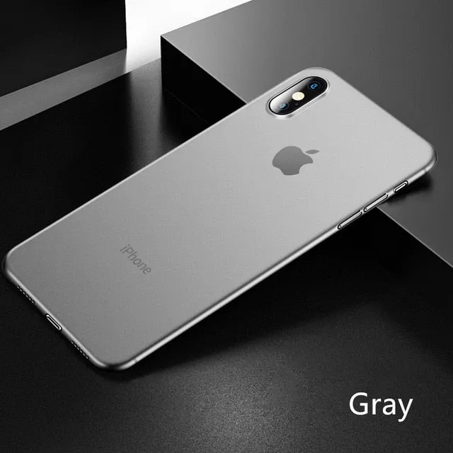 0.26mm Ultra Thin Original PP Case On The For iphone X XR XS Max Full Cover For iphone 6 6s 7 8 PLus Matte Shockproof Slim Case