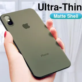 0.26mm Ultra Thin Original PP Case On The For iphone X XR XS Max Full Cover For iphone 6 6s 7 8 PLus Matte Shockproof Slim Case