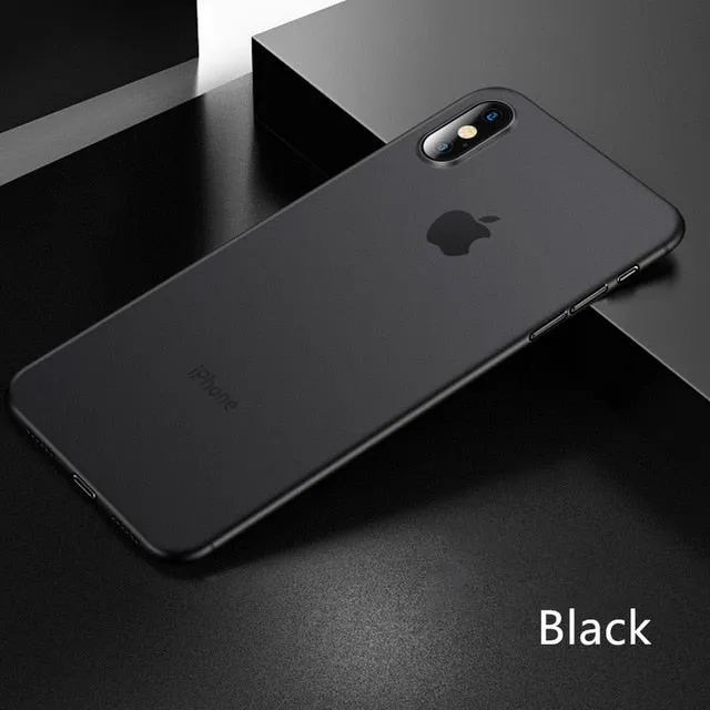 0.26mm Ultra Thin Original PP Case On The For iphone X XR XS Max Full Cover For iphone 6 6s 7 8 PLus Matte Shockproof Slim Case