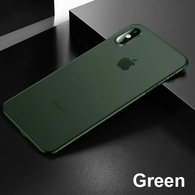 0.26mm Ultra Thin Original PP Case On The For iphone X XR XS Max Full Cover For iphone 6 6s 7 8 PLus Matte Shockproof Slim Case