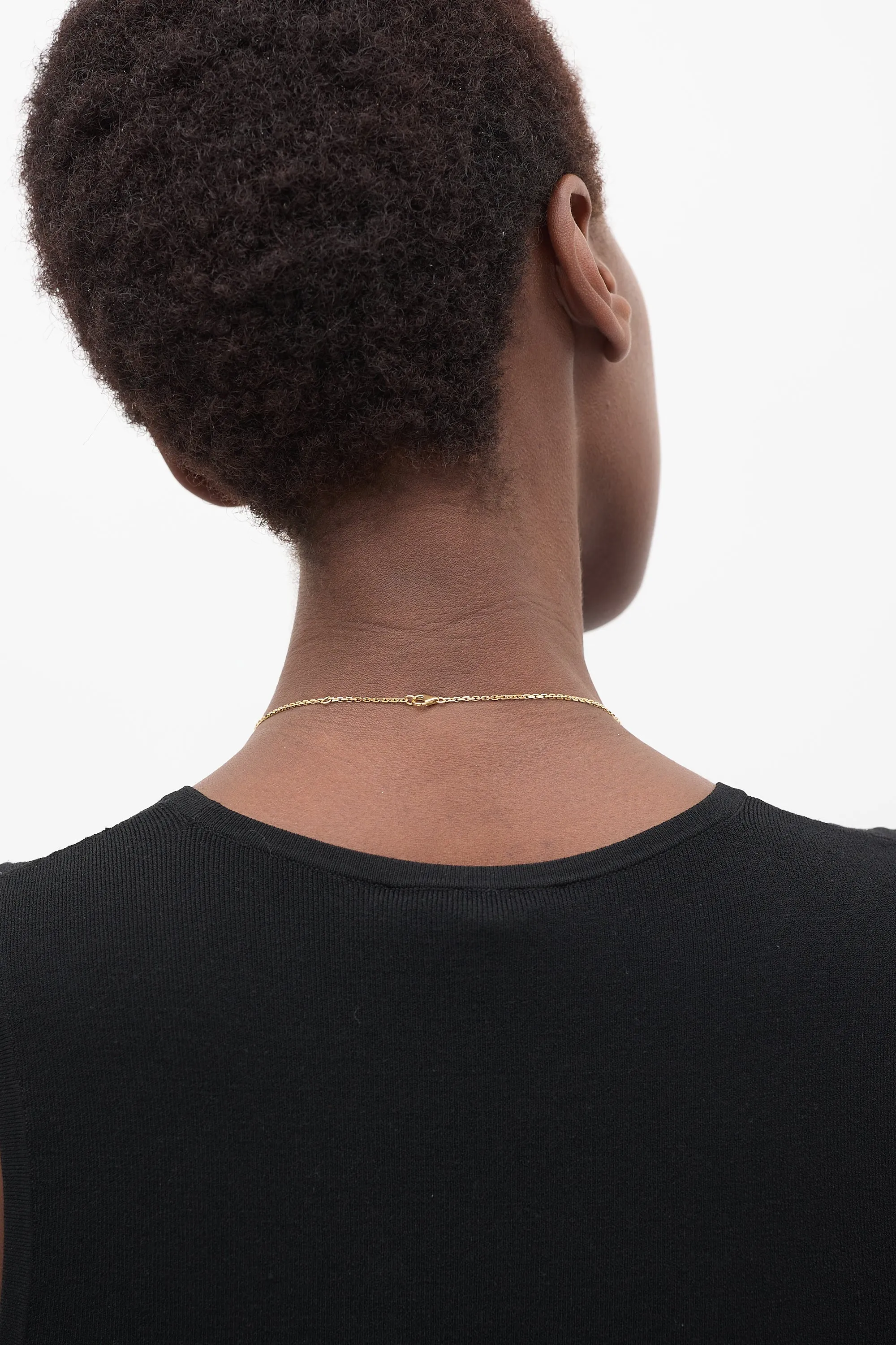 18K Yellow Gold & Diamond Love Necklace