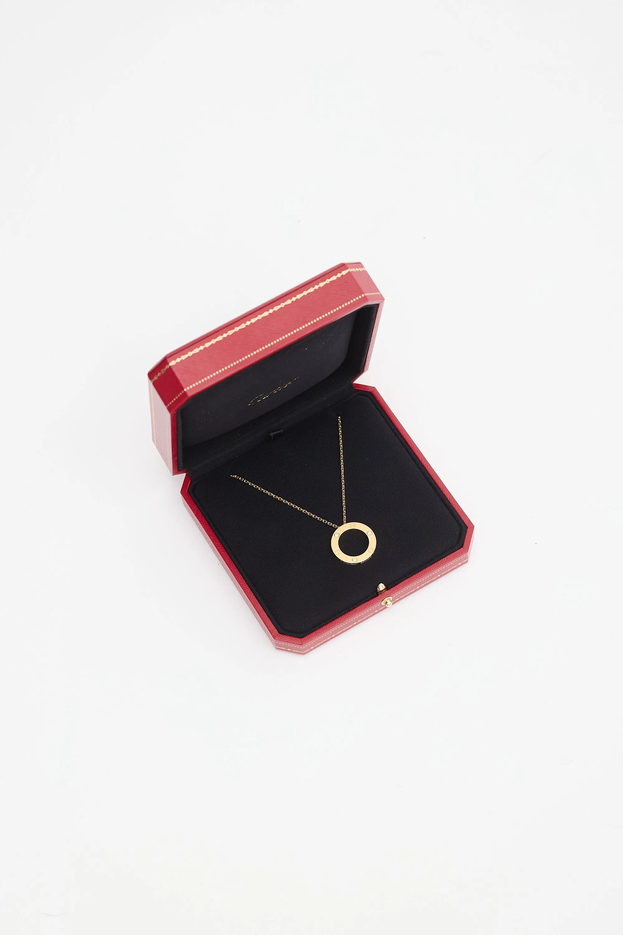 18K Yellow Gold & Diamond Love Necklace