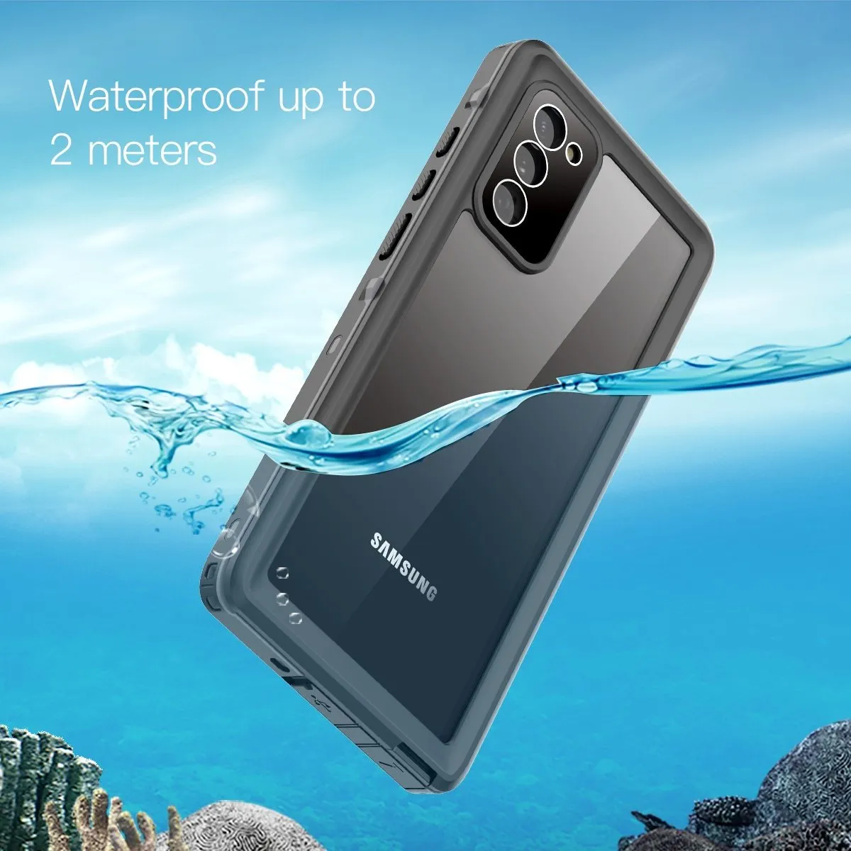 2 meters Waterproof Case for Samsung Galaxy Note 20 Ultra 360 Full Body Rugged Clear Back Cover Anti Skid Fall |Phone Case & Covers|