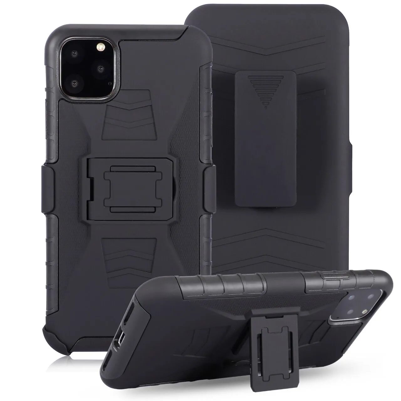 3 in 1 Armour Shockproof Case For iPhone 12 mini 11 Pro MAX XS XR X 6s 7 8 Plus Cases Belt Clip Full Protection Cover