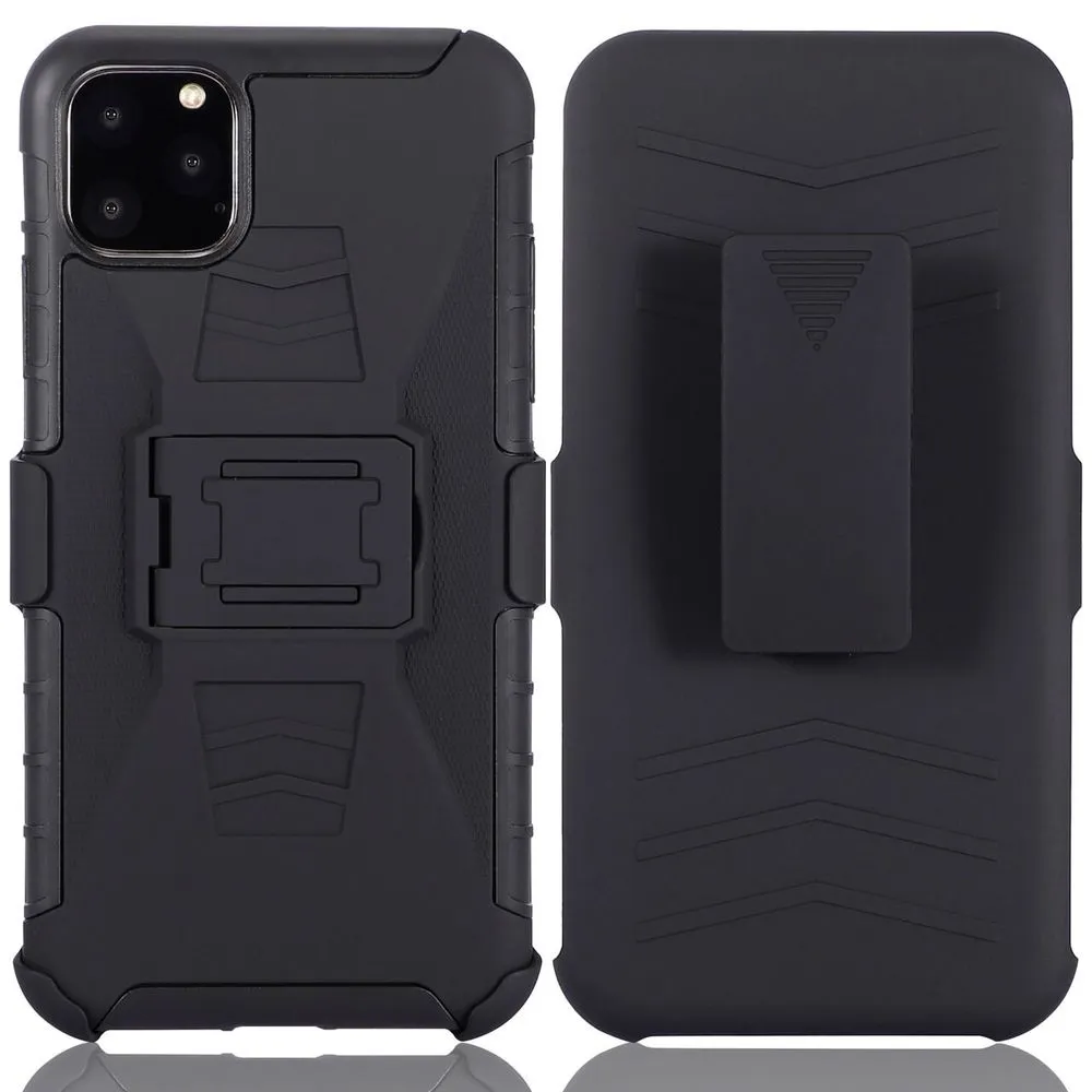 3 in 1 Armour Shockproof Case For iPhone 12 mini 11 Pro MAX XS XR X 6s 7 8 Plus Cases Belt Clip Full Protection Cover