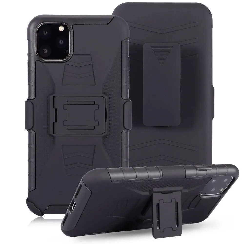 3 in 1 Armour Shockproof Case For iPhone 12 mini 11 Pro MAX XS XR X 6s 7 8 Plus Cases Belt Clip Full Protection Cover