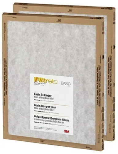 3M FPL22-2PK-24 Filtrete 2 Pack 20" x 30" x 1" MERV 2 Basic Flat Panel Disposable Air Filters - Quantity of 24