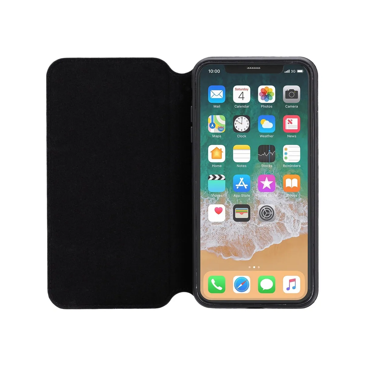 3sixT SlimFolio - iPhone X/XS - Black