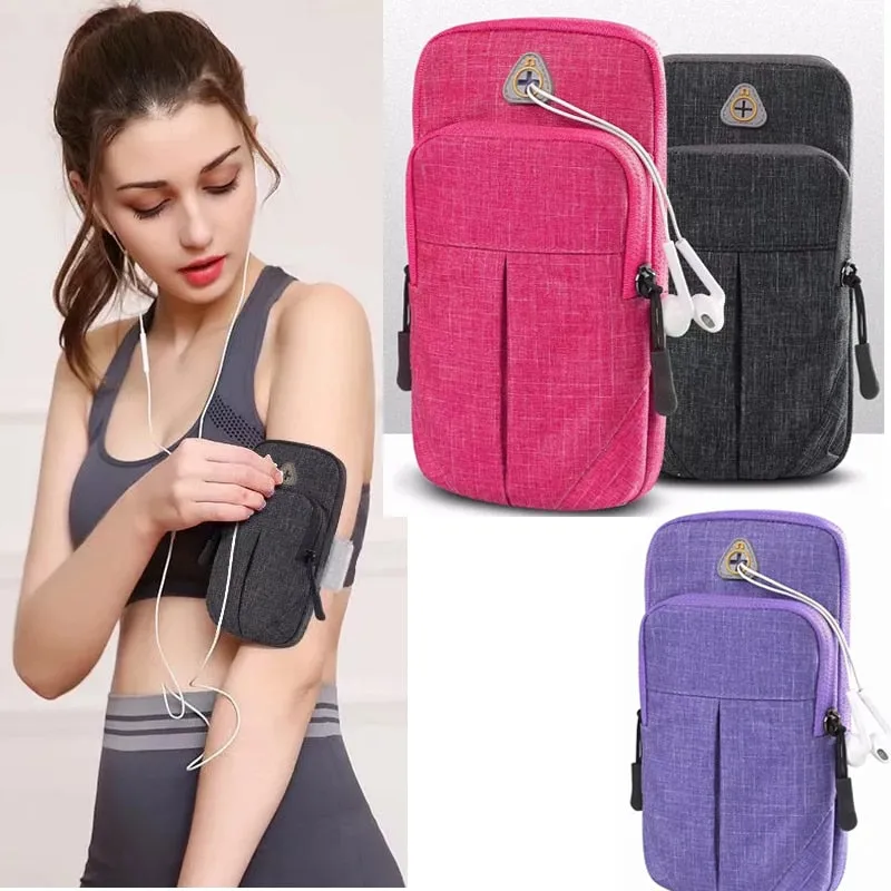 6.0" Universal Mobile Phone Bags Holder Outdoor Sport Arm Pouch Bag For iPhone 6.5" On Hand Sports Running Armband Bag Arm Case