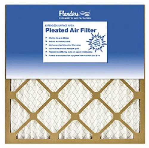 AAF/Flanders 220251 20" x 25" x 1" Basic Pleated 60 Day Disposable Furnace Air Filter MERV 6 - Quantity of 12