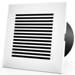 AC Infinity Wall-Mount Duct Grille Vent, White Plastic, 4-Inch