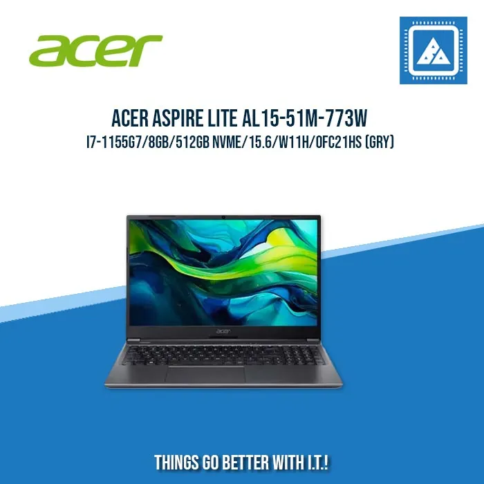 ACER ASPIRE LITE AL15-51M-773W I7-1155G7/8GB/512GB NVME | BEST FOR STUDENTS AND FREELANCERS LAPTOP