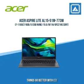 ACER ASPIRE LITE AL15-51M-773W I7-1155G7/8GB/512GB NVME | BEST FOR STUDENTS AND FREELANCERS LAPTOP