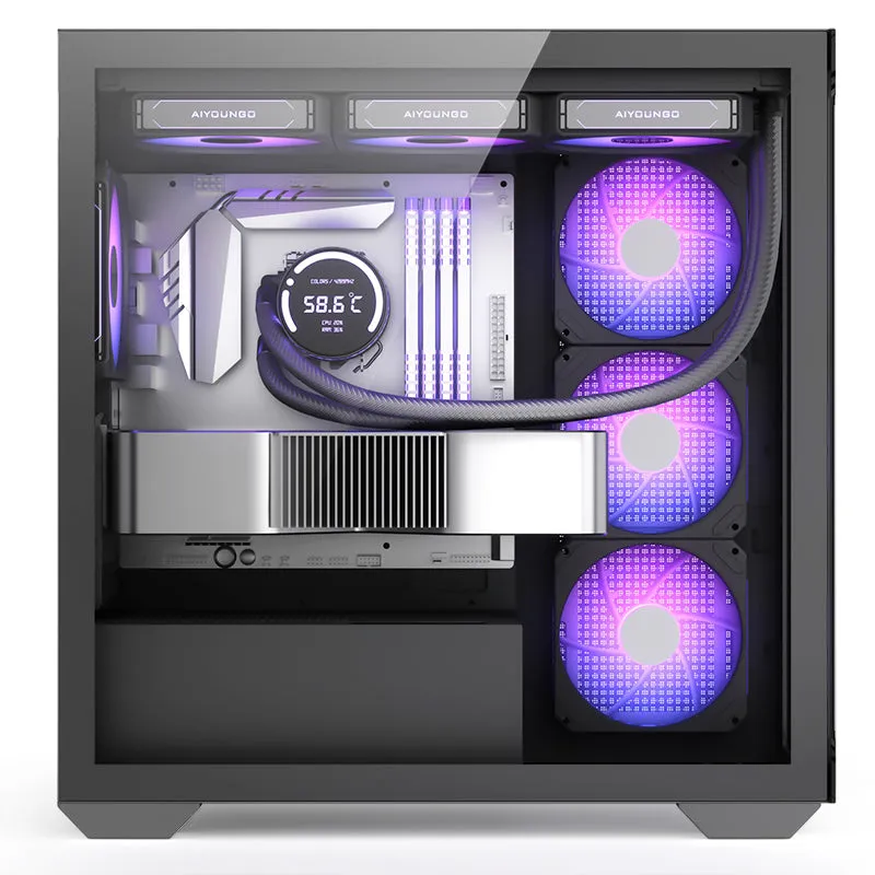 Aigo Moonlight Treasure box Mirror-mini, Mini Tower, black