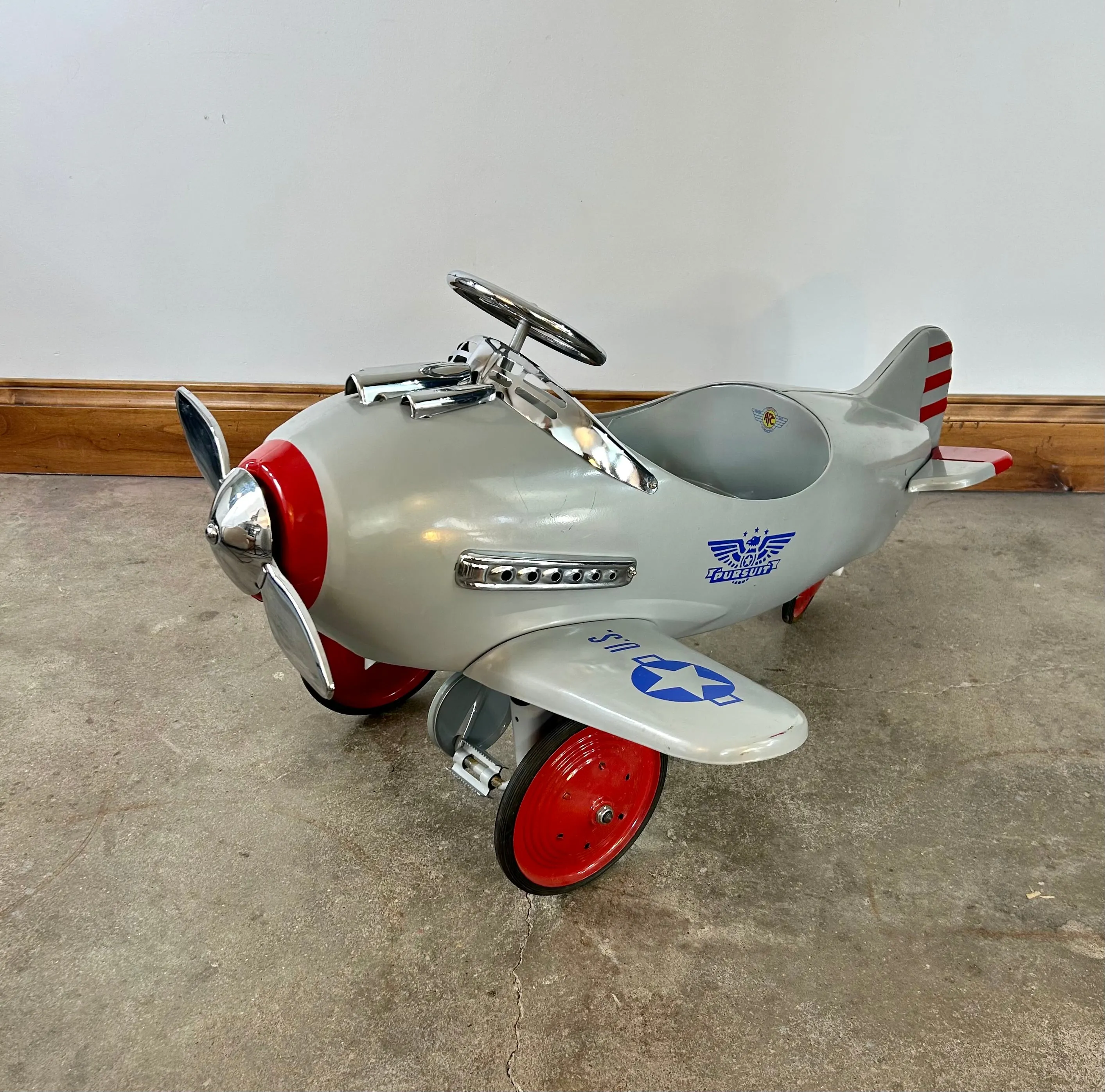 Airflow Collection Murray Pursuit Pedal Car Airplane Circa 1940's Replica