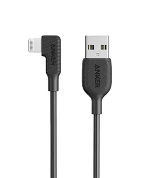 Anker USB-A to 90 Degree Lightning Cable (6 ft), MFi Certified, Compatible for iPhone SE / 11 Pro/X/XS/XR / 8 Plus/AirPods Pro, iPad 8, iPod Touch, and More(Black)