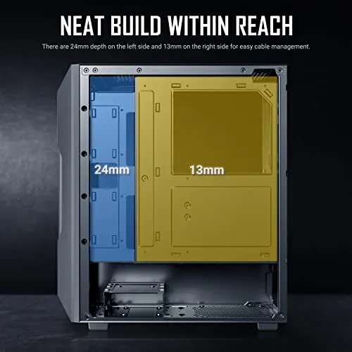 ANTEC AX61 Mid-Tower ATX Gaming Case with Mesh Front Panel, ARGB Fans, Tempered Glass Side Panels, 360mm Radiator Support