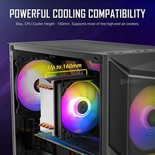 ANTEC AX61 Mid-Tower ATX Gaming Case with Mesh Front Panel, ARGB Fans, Tempered Glass Side Panels, 360mm Radiator Support
