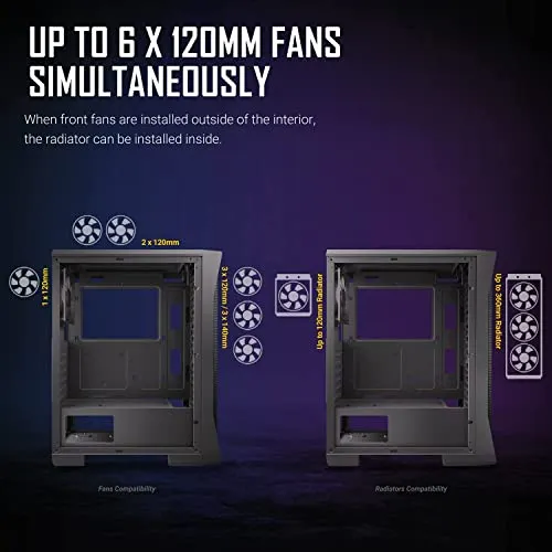 ANTEC NX Series NX360, High-Airflow Mesh Front Panel, 4 x 120mm Fans Included, Tempered Glass Side Panels, 360mm Radiator Support, Mid-Tower ATX Gaming Case