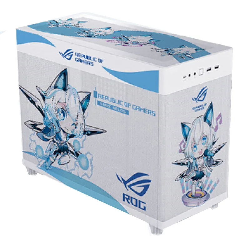 ASUS Custom AP201 Ice Cube Blowing Snow Q Version, Mini Tower, white