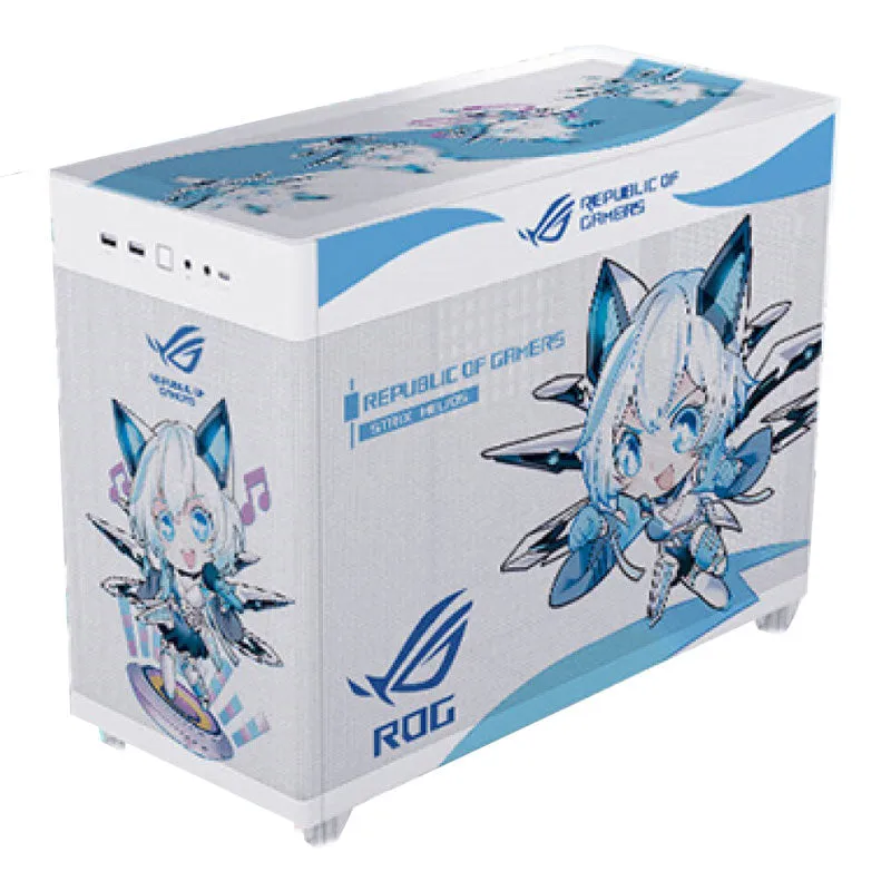ASUS Custom AP201 Ice Cube Blowing Snow Q Version, Mini Tower, white