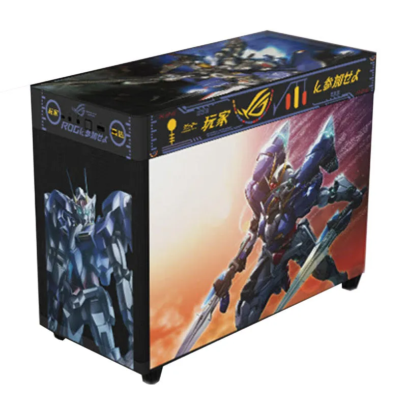 ASUS Custom AP201 Ice Cube-Unicorn Gundam Case, Mini Tower, Black/Pattern