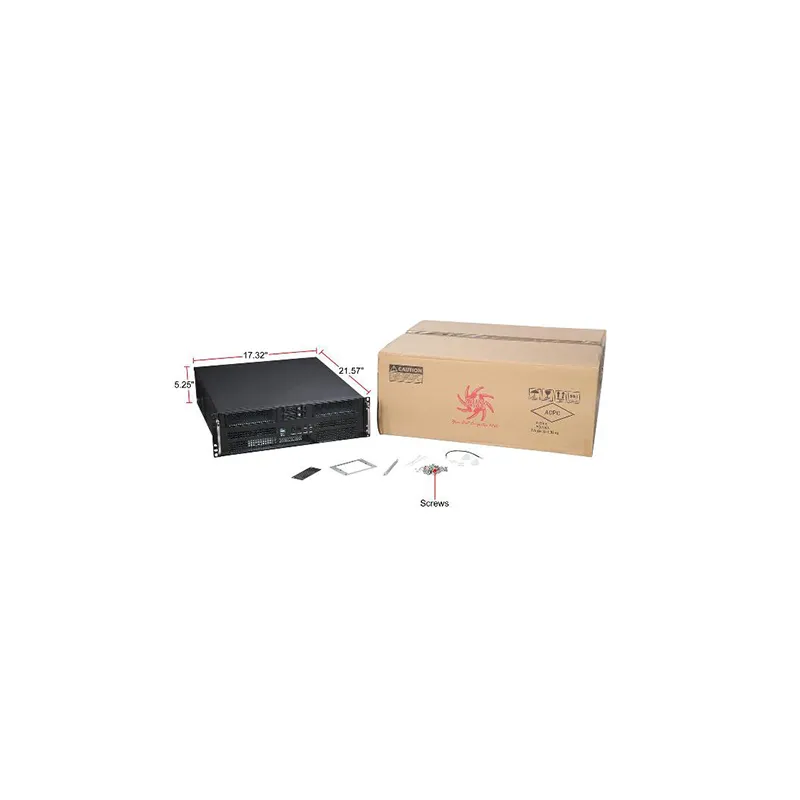 Athena Power RM-3U8G525 GPU Server Rackmount Chassis