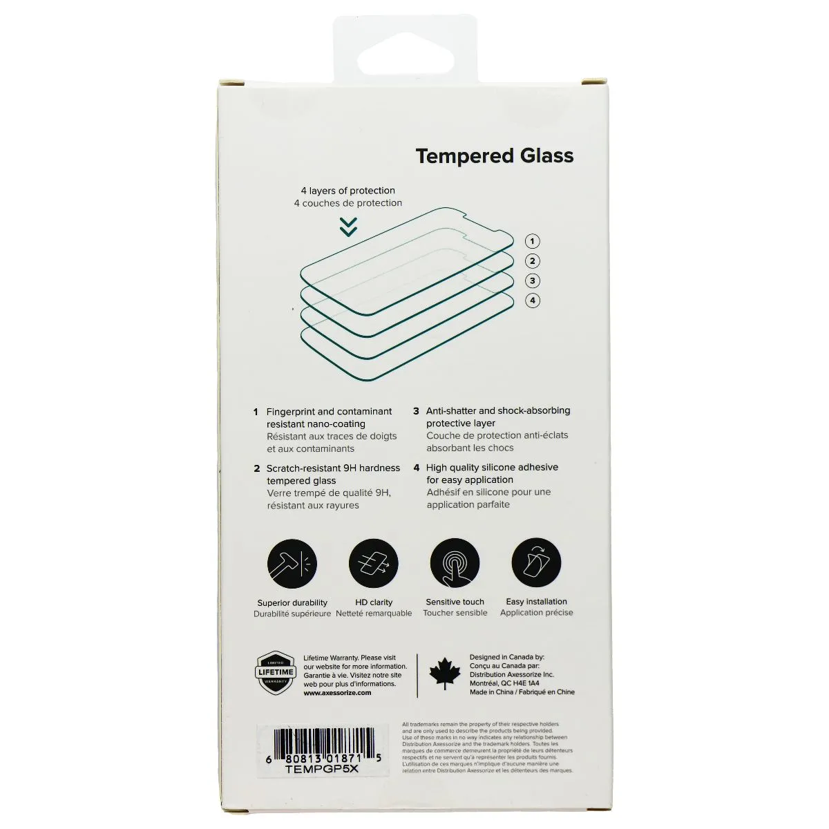 Axessorize Tempered Glass Screen Protector for Google Pixel 4a 5G