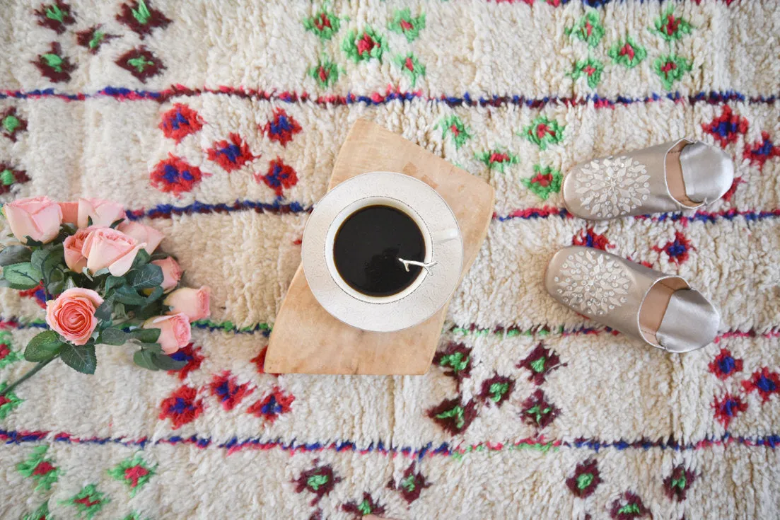 AZILAL. 8'7''x2'11" Vintage Moroccan Runner Rug. Modern Design.