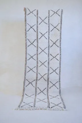 AZILAL  Runner Vintage Moroccan Runner Rug. Modern Design.
