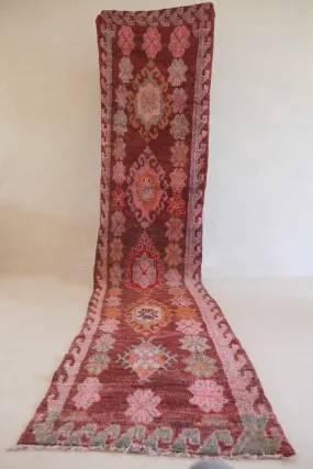 AZILAL  Runner Vintage Moroccan Runner Rug. Modern Design.