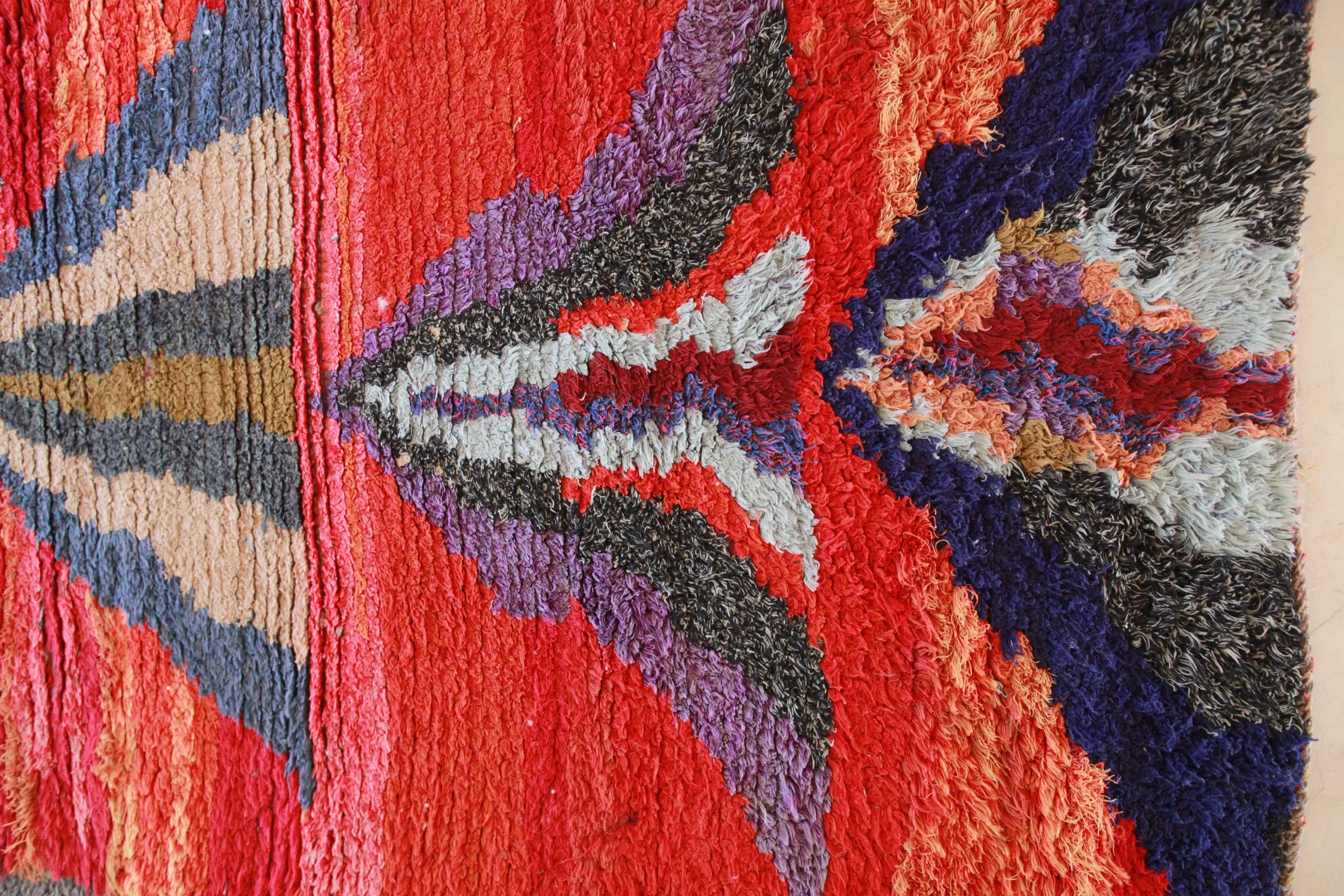 AZILAL  Runner Vintage Moroccan Runner Rug. Modern Design.