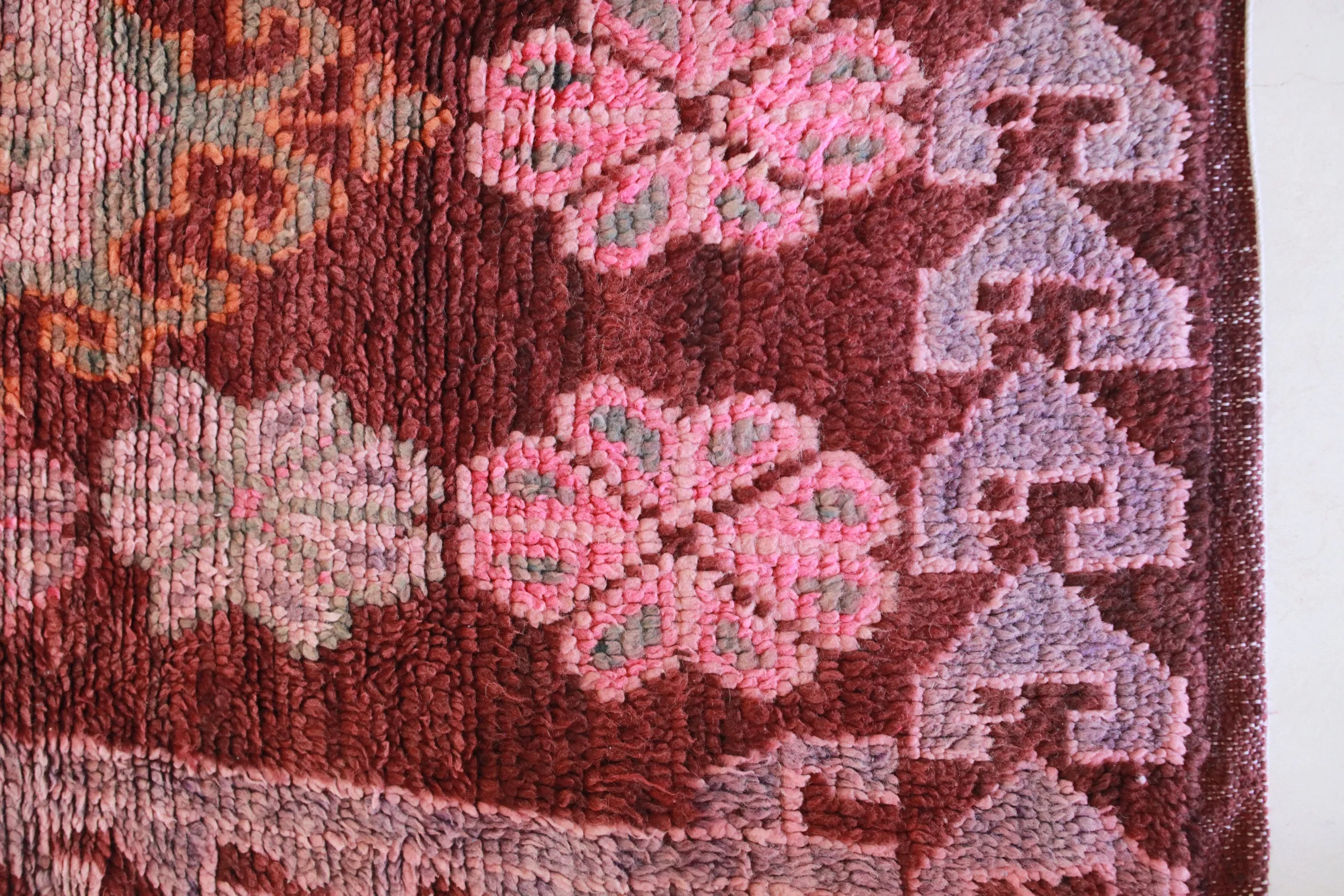 AZILAL  Runner Vintage Moroccan Runner Rug. Modern Design.