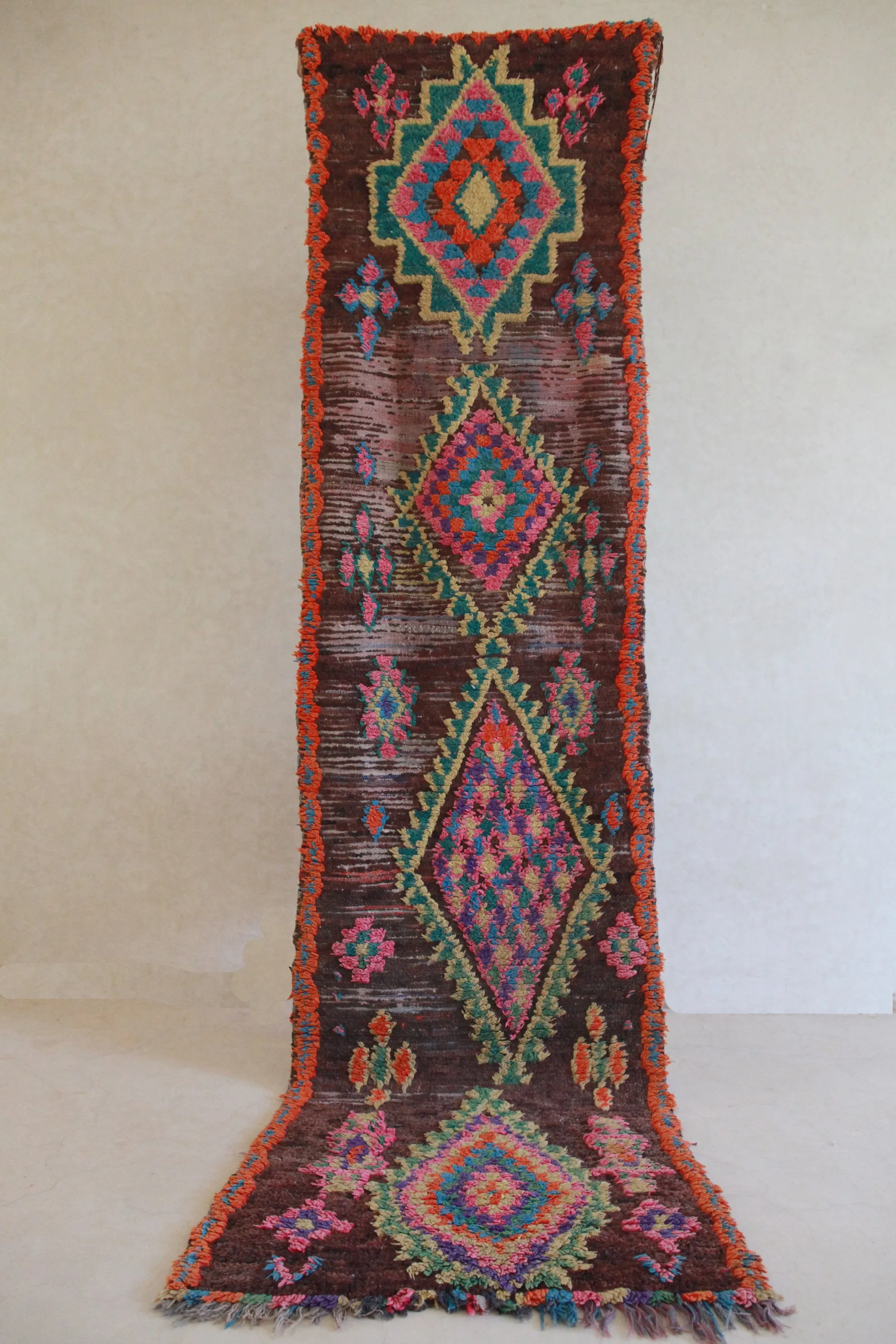 AZILAL  Runner Vintage Moroccan Runner Rug. Modern Design.
