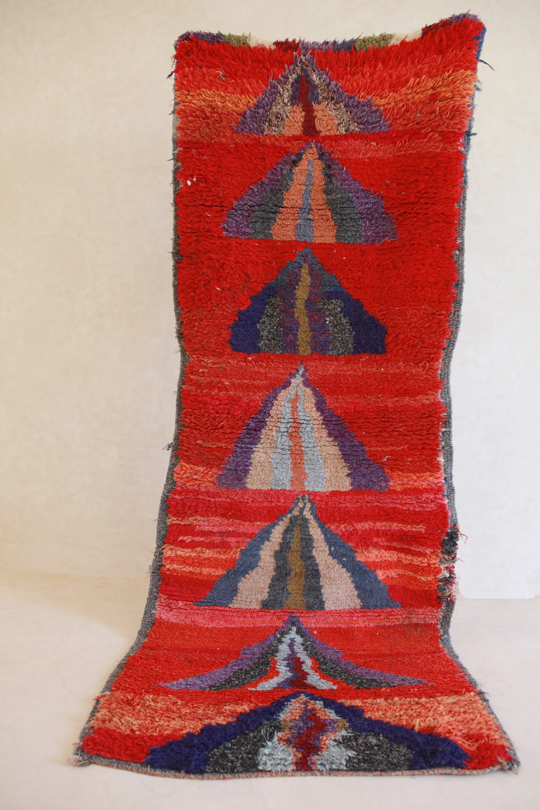 AZILAL  Runner Vintage Moroccan Runner Rug. Modern Design.