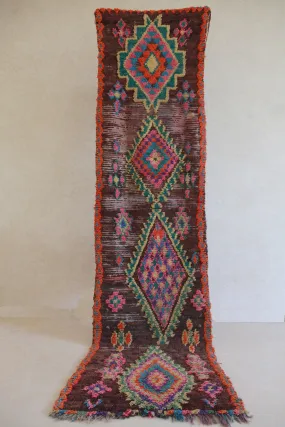 AZILAL  Runner Vintage Moroccan Runner Rug. Modern Design.