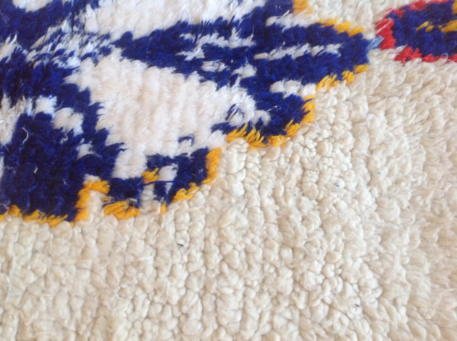 AZILAL. Vintage Moroccan Rug. Wool Boucherouite Carpet. Modern Design.