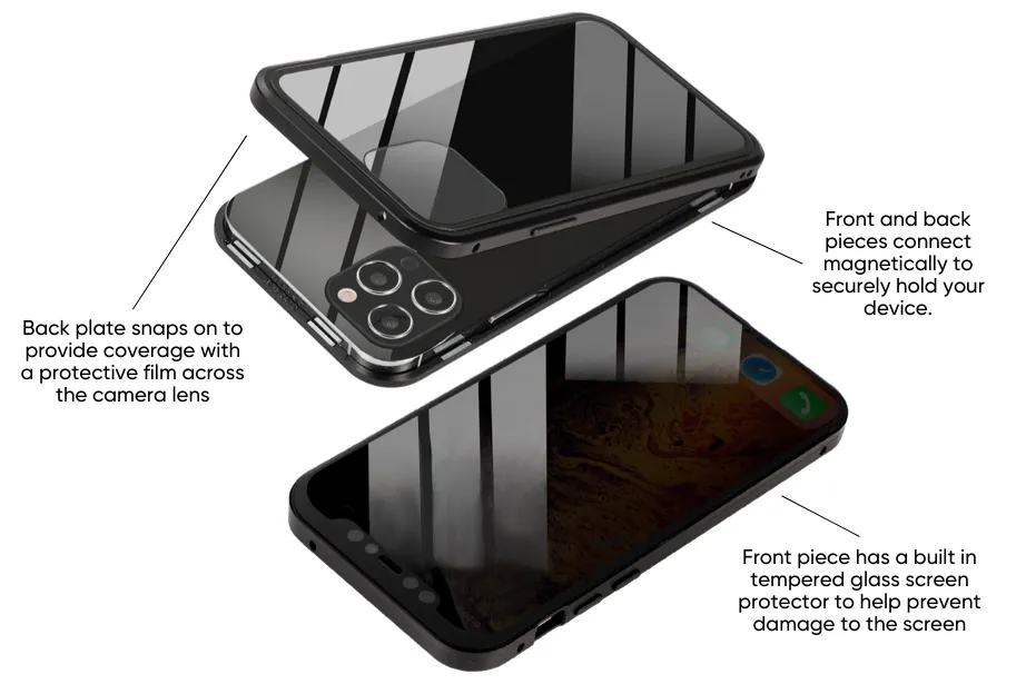 Black Magnetic Protector Phone Case