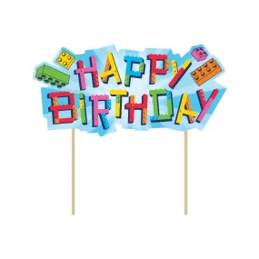 Bulk Block Bash Toy Blocks Cake Topper (Case of 12)