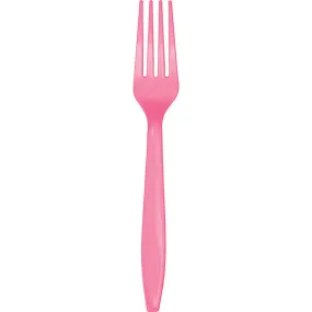 Bulk Candy Pink Plastic Forks (288 per Case)