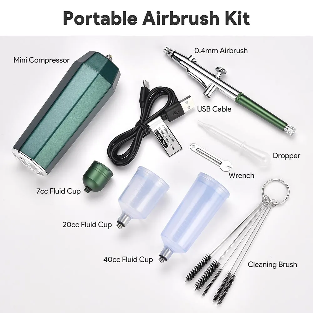 Byootique Cordless Airbrush for Makeup Artist Barbers Hobby Models