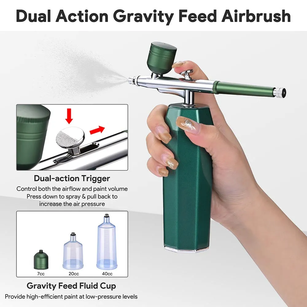 Byootique Cordless Airbrush for Makeup Artist Barbers Hobby Models