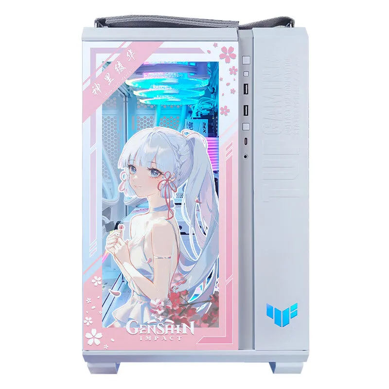 Case ASUS TUF GT502 Custom Kamisato Ayaka, Mid Tower, white/pattern