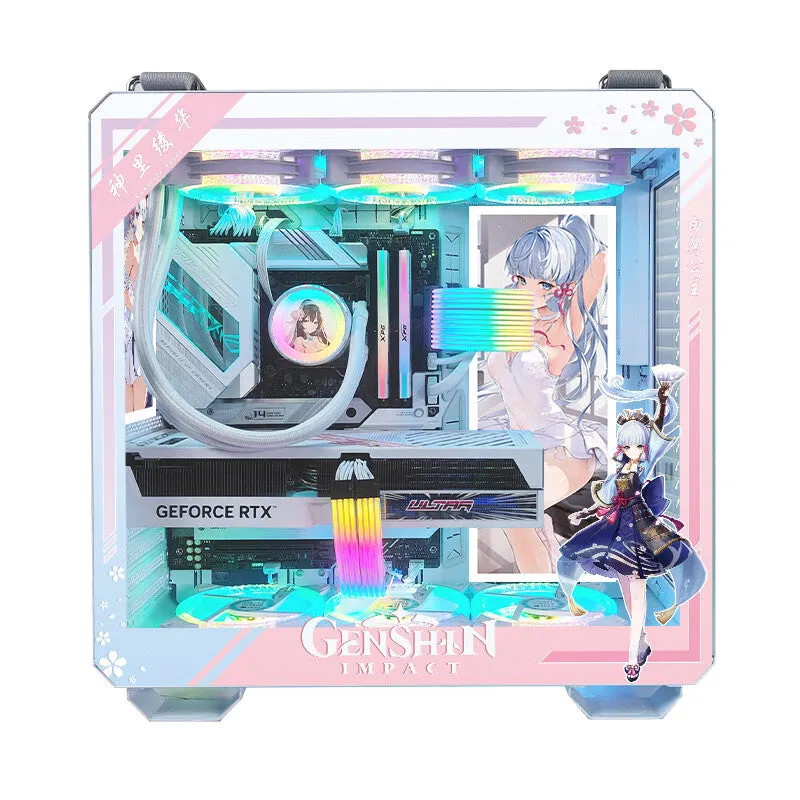 Case ASUS TUF GT502 Custom Kamisato Ayaka, Mid Tower, white/pattern
