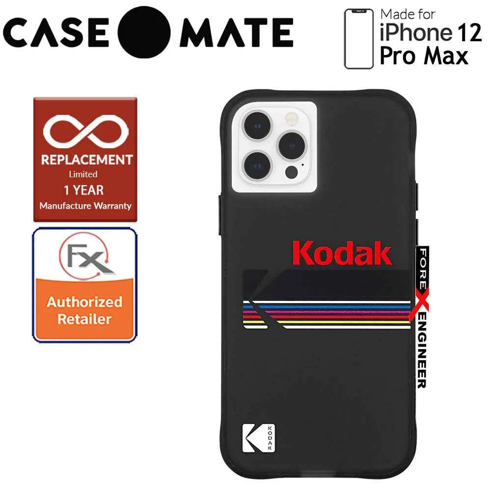 Case Mate KODAK with MicroPel for iPhone 12 Pro Max 5G 6.7" - Matte Black   Shiny Black Logo (Barcode: 840171700398 )