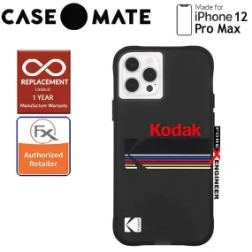 Case Mate KODAK with MicroPel for iPhone 12 Pro Max 5G 6.7" - Matte Black   Shiny Black Logo (Barcode: 840171700398 )