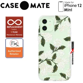 Case Mate Rifle Paper Co. for iPhone 12 Mini 5G 5.4" - Hydrangea White with MicroPel (Barcode: 846127196628 )
