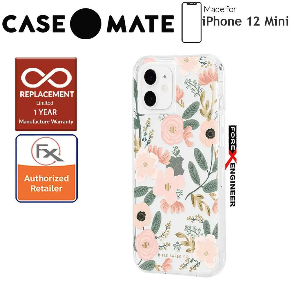Case Mate Rifle Paper Co. for iPhone 12 Mini 5G 5.4" - Wild Flowers with MicroPel (Barcode: 846127196598 )
