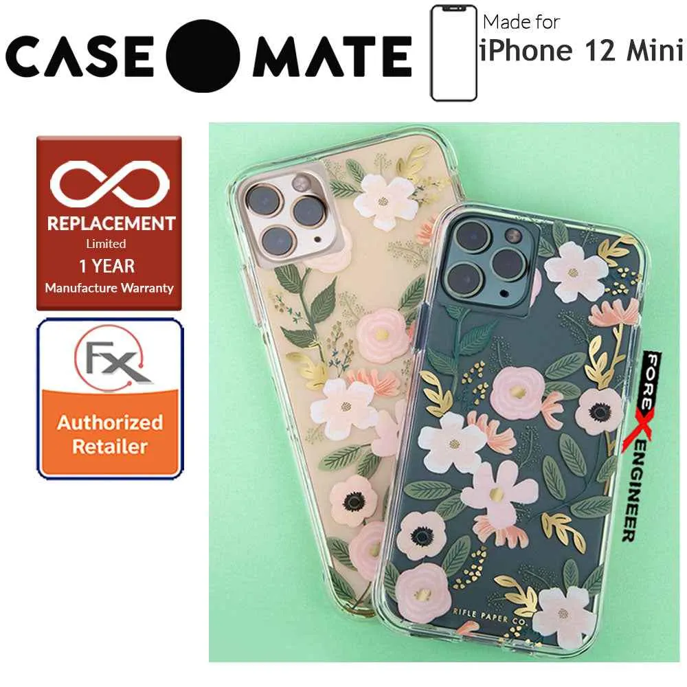 Case Mate Rifle Paper Co. for iPhone 12 Mini 5G 5.4" - Wild Flowers with MicroPel (Barcode: 846127196598 )